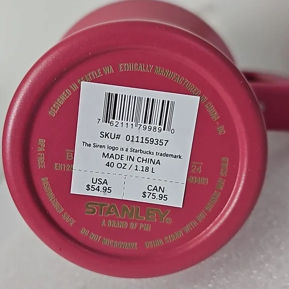 Stanley x Starbucks NWT Limited Edition Holiday 2024 Glitter 40oz Tumbler - Picture 5 of 5